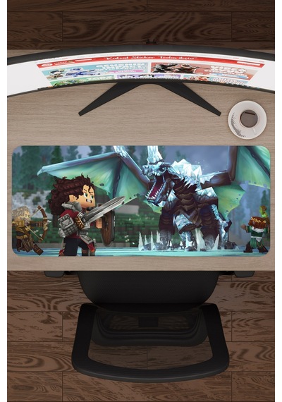 Hytale Kaymaz Dikişli Kauçuk Oyuncu Mousepad V3 - 70x30 Xl Gaming Mouse Pad Fare Altlığı