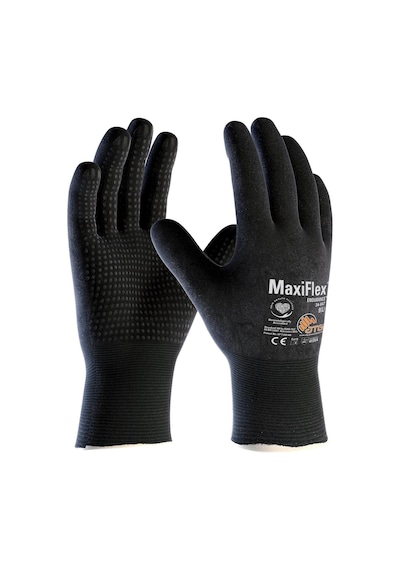 Atg Maxiflex Endurance 34-847 Dotlu Mekanik İş Eldiveni Siyah
