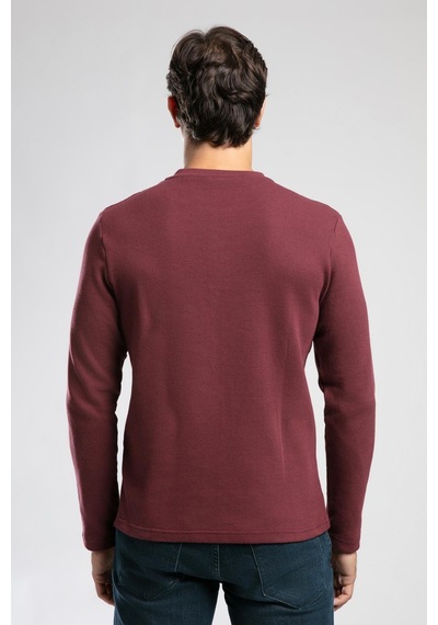 Lee Cooper Hevasa Erkek Patlı Sweatshirt Bordo-21030 Bordo