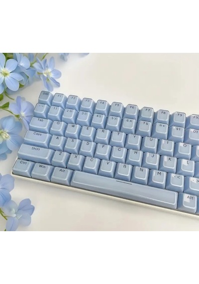 Mekanik Klavye Keycap -136 Tuşlu Kristal Yarı Saydam Mavi Tuş Takımı