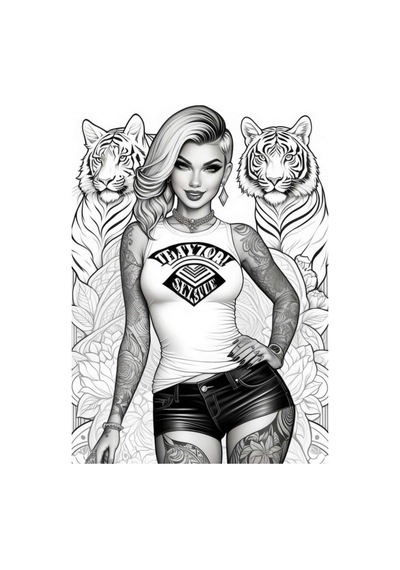 Güzel Kadınlar Tattoo Boyama Kitap Seti 3 Kitap