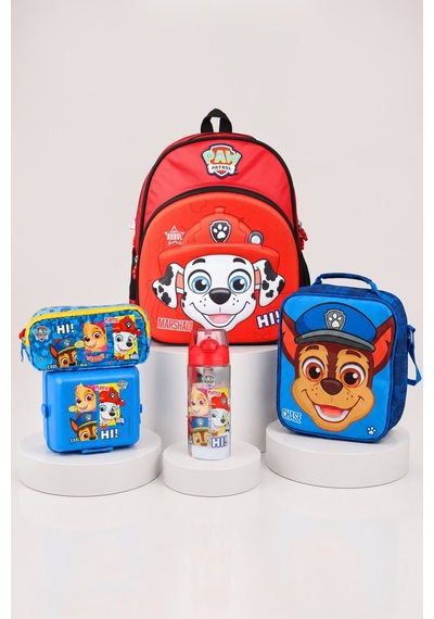 X Dekomus Lisanslı Paw Patrol Marshall 35 Cm Küçük Boy Anaokul,termoslu Beslenme Ve Kalem Çantası,beslenme Kabı,matara Seti Açık Gri