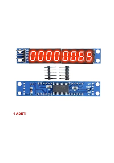 Max7219 8 Bit Hane Kırmızı 7 Segment Ekran 0.36 İnch Saat Seri Haberleşme Dijital Gösterge Display Alarm 8 Dijit A Genel