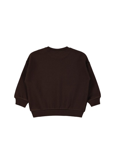 Civil Baby Basic 6-18 Ay Sweatshirt - Kahverengi Koyu Kahverengi