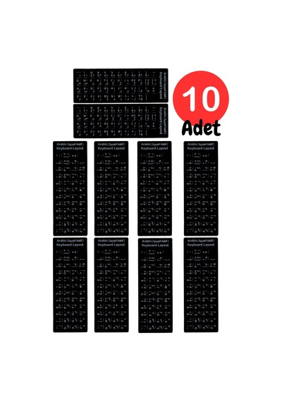 Mn6 Map01 Arapça Klavye Etiketi/silinmez-10 Adet/notebook-pc Uyumlu/arapça Klavye Sticker