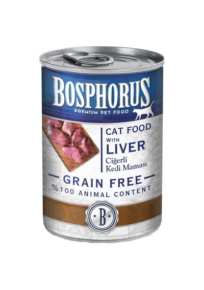 Bosphorus Ciğerli Kedi Konserve Maması 48 X 415 Gr Parça Etli