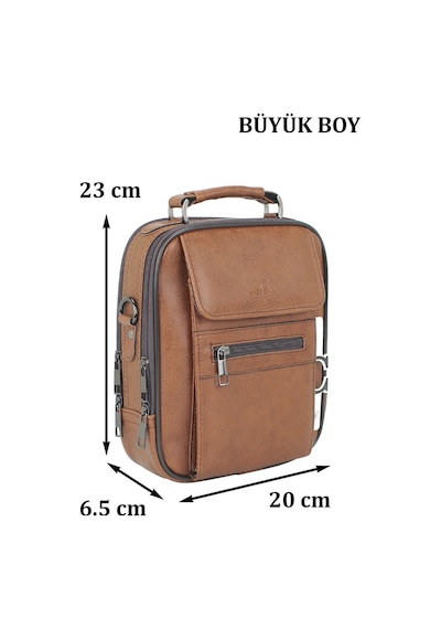 Case Club Büyük Boy Kasalı Erkek El ve Omuz Çantası Su Geçirmez Dış Yüzey