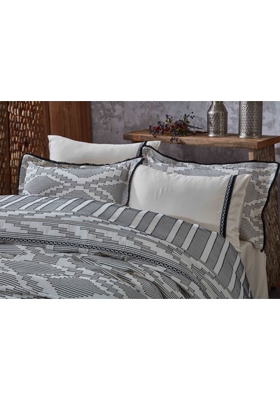 Ecocotton Colossae Çift Kişilik Nevresim Takımı Siyah 200x220 Cm Siyah