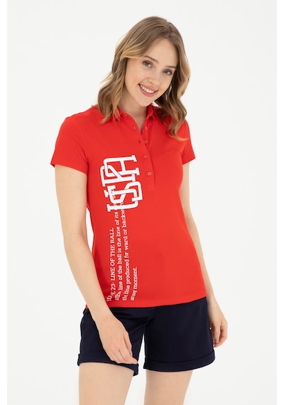 U.S. Polo Assn. U.s. Polo Assn. Kadın Kırmızı Tişört 50282889-vr030 Kirmizi