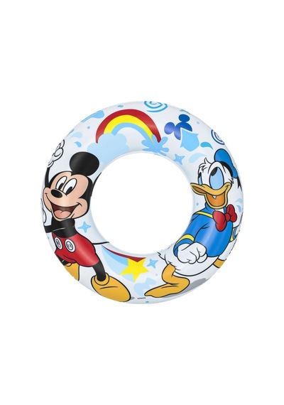 Mickey Mouse Disney Figürlü Deniz Havuz Çocuk Yüzücü Simit - 3 - 6 Yaş Arası - 56 Cm Açık Pembe
