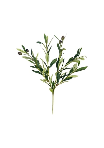 Yapay Zeytin Dalı 45cm 4 Meyveli Yapay Çiçek Standart