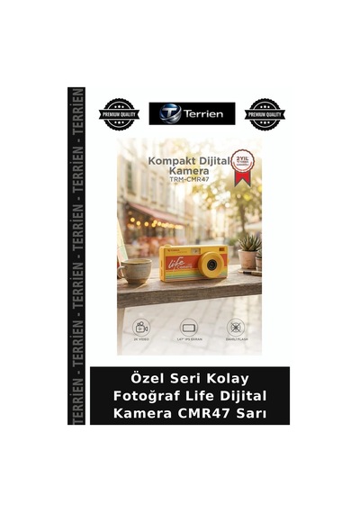 Özel Seri Kolay Fotoğraf Life Dijital Kamera Cmr47 Sarı
