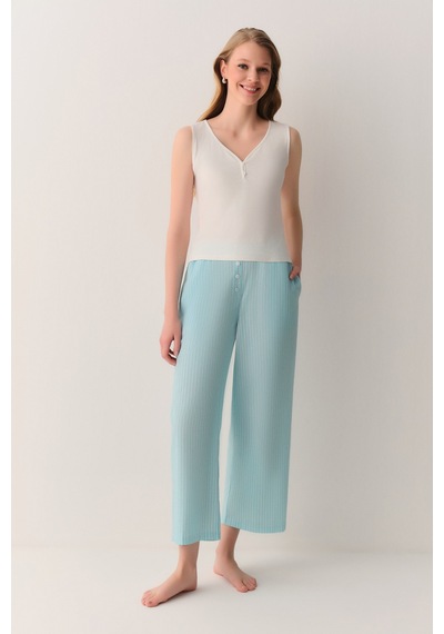 Suwen Minty Atlet Pantolon Pijama Takımı Sh26544660a1141 Yeşil