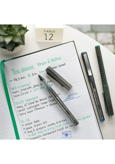 Faber-castell Free Ink Roller Kalem 0.5, Kırmızı, Silinmez Kalıcı Mürekkep, İğne Uçlu, Akıcı Yazım, Mürekke Genel