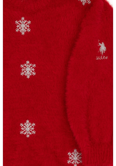 U.s. Polo Assn. Kız Çocuk Kırmızı Elbise Triko 50316830-vr030 Kırmızı