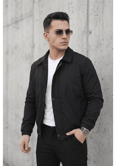 Oksit Muxi Slim Fit Fermuarlı Ve Çıtçıt Korumalı Astarlı Suya Dayanıklı Erkek Mevsimlik Bomber Ceket Siyah Oksit Muxi Slim Fit Fermuarlı Ve Çıtçıt Korumalı Astarlı Suya Dayanıklı Erkek Mevsimlik Bomber Ceket Siyah