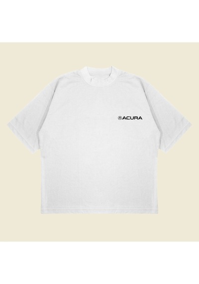 Startmore Honda Acura Nsx Baskılı Oversize Unisex Pamuklu Nefes Alan Kalın Kumaşlı Beyaz