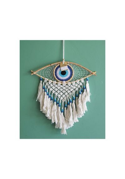 2 Adet Rüya Kapanı Düş Kapanı Dream Catcher Duvar Dekoru Göz Tasarımlı Model Roshıta-114 38x42 Cm