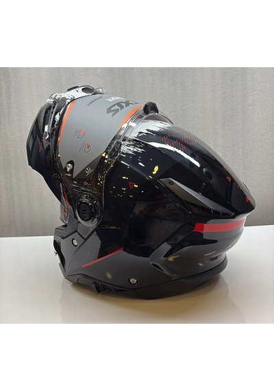Axxıs Kask Fu409sv Ghostfıghter Sv D-29 C1 Parlak Siyah/beyaz