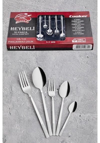 Cooker 2855 Heybel 30 Parça Çkb Takımı Açık Gri