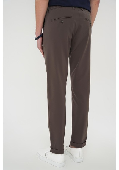Efor Comfort Fit Beli Lastikli Yan Cep Koyu Haki Jogger Pantolon P 1150 Khakı