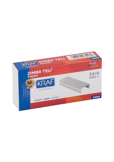 Kraf 24/6 Zımba Teli Beyaz - 1000'lik -10 Kutu N11.238