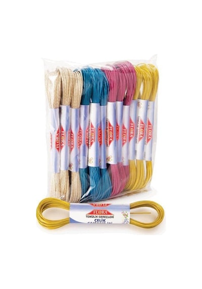 Ft523 Çelik Çamaşır Ipi 10 Metre 12'li Paket 70815 Çok Renkli