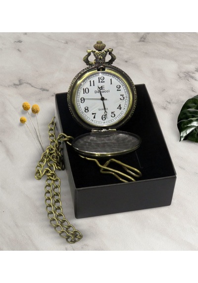 Denacci Atartürk Kabartmalı 47 MM Vintage Köstekli Cep Saati