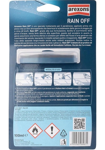 Arexons Yağmur Kaydırıcı 100 Ml