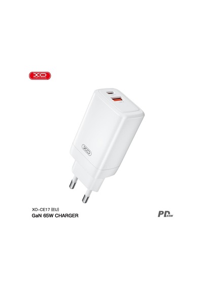 Özel Seri Enerji Akıllı Ce17 Eu 65w Q.c Pd Fast Hızlı Usb-c Usb-a Çift Çıkışlı Şarj Aleti Adaptörü