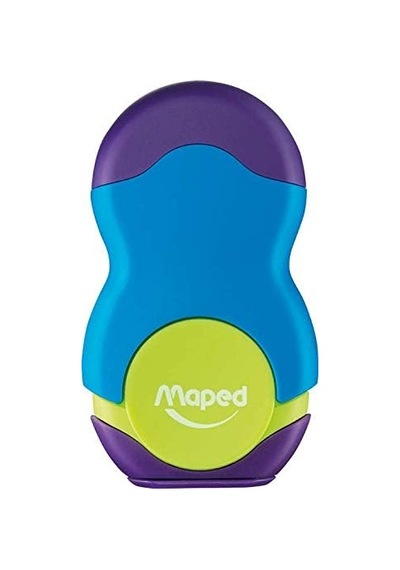 Maped Ofis Ve Kırtasiye 049121 Kalemtraş, Loopy Tek Delikli Silgili, Renkli