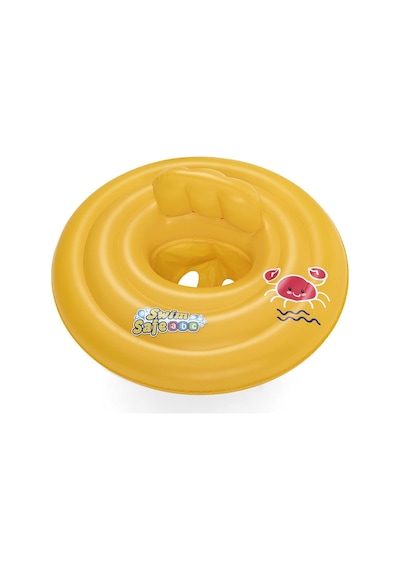 Swim Safe Step A Oturaklı Ayak Geçmeli Bebek Yüzme Simidi - 6 Ay - 18 Ay Beyaz
