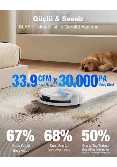 Ecovacs Deebot T90 Omni Robot Süpürge Ve Paspas Gri