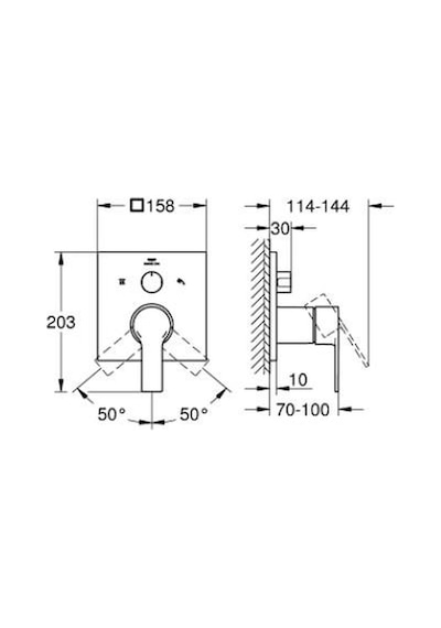 Grohe 29176001 Allure Tek Kumandalı 3 Yönlü Banyo Bataryası Gümüş