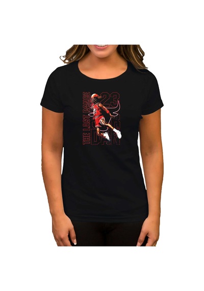 Chicago Bulls The last Dance Siyah Kadın Tişört Siyah