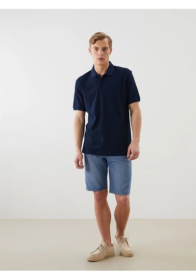 Lc Waikiki Lacivert Polo Yaka Pike Erkek Tişört