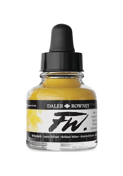 Daler Rowney Fw Ink Akrilik Mürekkep 29.5 Ml Brilliant Yellow 607 Diğer