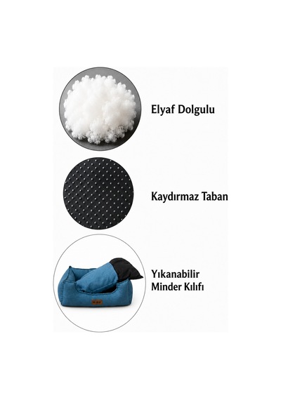 Premium Kedi Ve Köpek Yatağı Kafa Destekli Kaydırmaz Taban Yıkanabilir Fermuarlı Çift Taraflı Minder %100 Boncuk Elyaf Mavi 1607705374 Premium Kedi Ve Köpek Yatağı Kafa Destekli Kaydırmaz Taban Yıkanabilir Fermuarlı Çift Taraflı Minder %100 Boncuk Elyaf Mavi 1607705374
