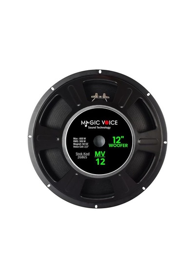 Magicvoice Mv-12 Maks.600 Watt / Rms 300 Watt 12' Siyah 30 Cm Woofer Yedek Hoparlör