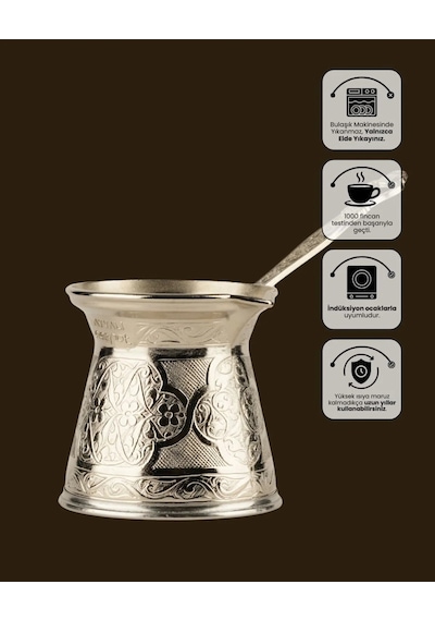 Ayvalı Döküm Cezve 4 Kişilik- İndüksiyonlu Ocaklara Uyumlu 170 Ml 6014