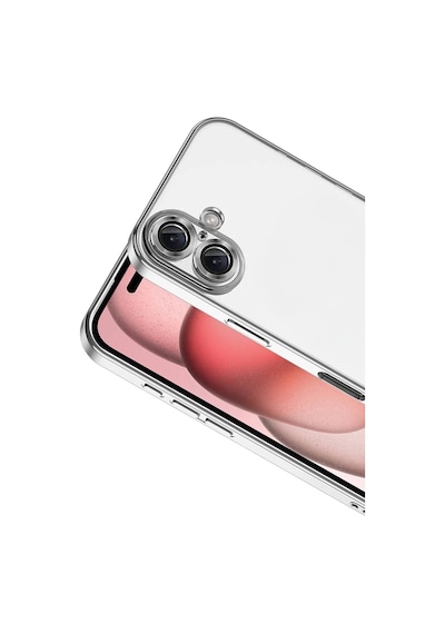 Apple İphone 17 Razer Lensli Silikon - Gümüş
