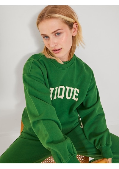 Jjxx Sıfır Yaka Rahat Kesim Yeşil Kadın Sweatshirt 12244363 001
