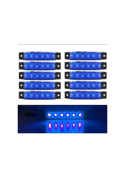 Parmak Led 12-24 Volt Çalışma Özelliği Su Geçirmez 10 Adet Mavi