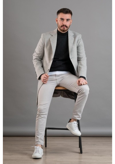 Sir Slimfit Erkek Kaşe Kaban 001