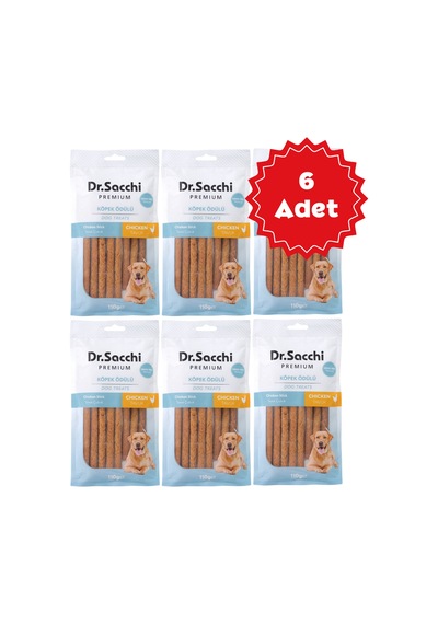Dr.sacchi Premium Tavuklu Çubuk Tahılsız Köpek Ödülü 5'' 10'lu 110gr 6 Adet