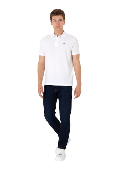 U.S. Polo Assn. Erkek Regular Fit Polo Yaka Basic T-shirt Beyaz