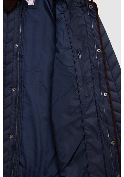 U.S. Polo Assn. Erkek Lacivert Polo Yaka Fermuarlı Çıtçıtlı Mont 50328186-vr033