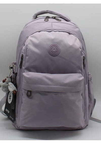Okul Sırt Çantası Unisex Suya Dayanıklı Kumaş Okul Çantası Bvt2500 Açık Lavanta Mor