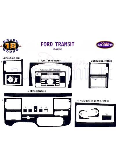 Ford Transit Jumbo Konsol/Maun Kaplama 2006