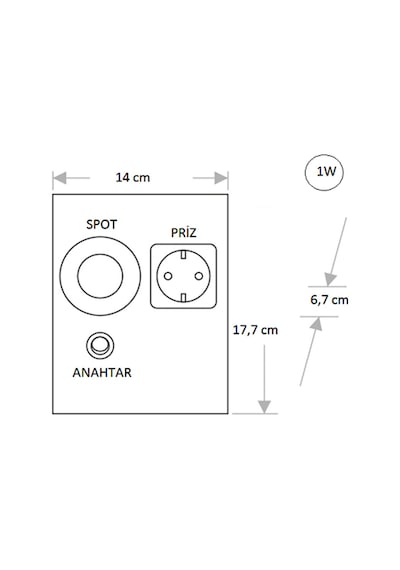 Cata CT-5110 Tezgah Altı Çift Prizli Aydınlatma Beyaz Işık